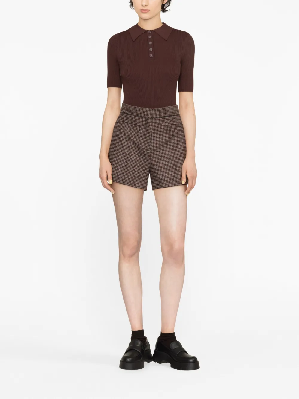SANDRO High waist shorts - Bruin