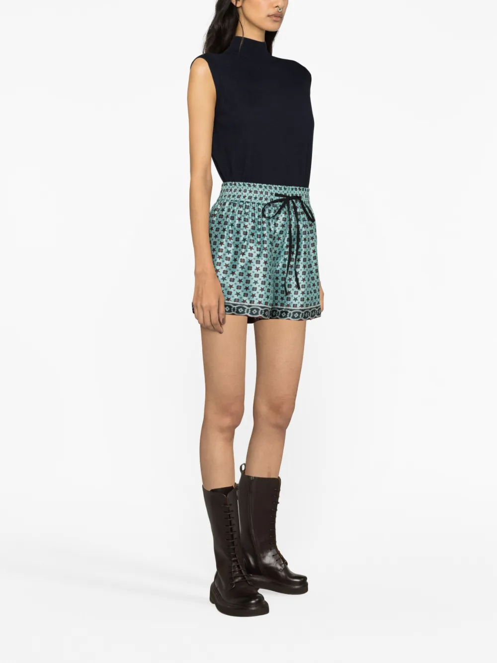 SANDRO Shorts met print - Blauw