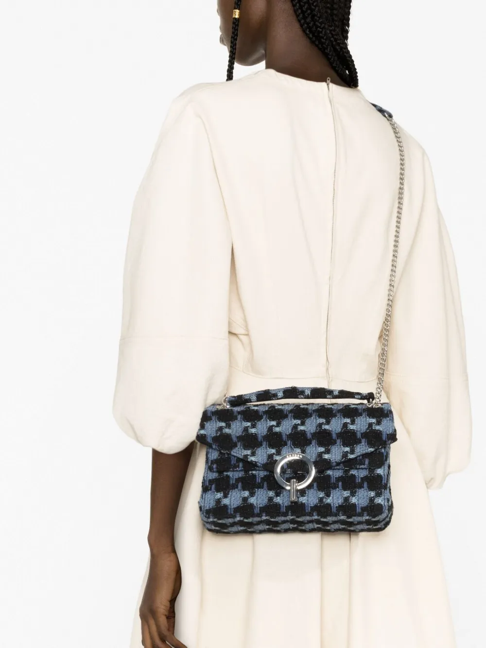 SANDRO Yza tweed shoulder bag Smart Closet