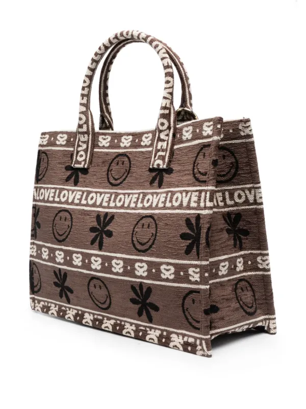 SANDRO logo print Corduroy Tote Bag Farfetch