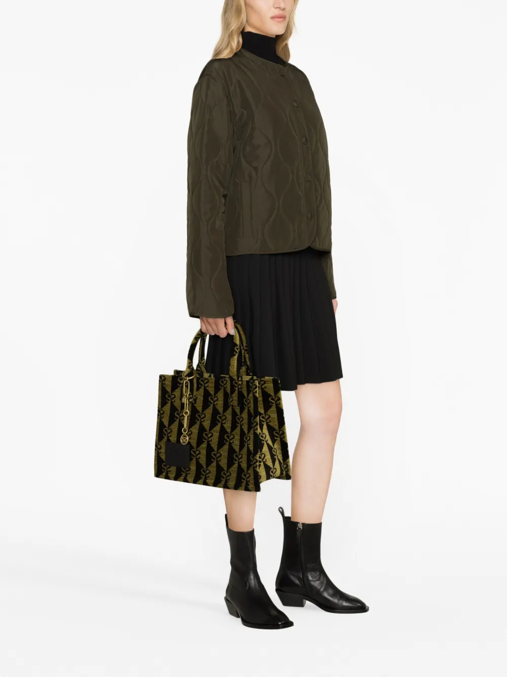 SANDRO Shopper met monogramprint - Geel