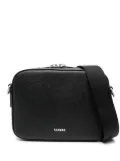 SANDRO mini logo-print messenger bag - Black