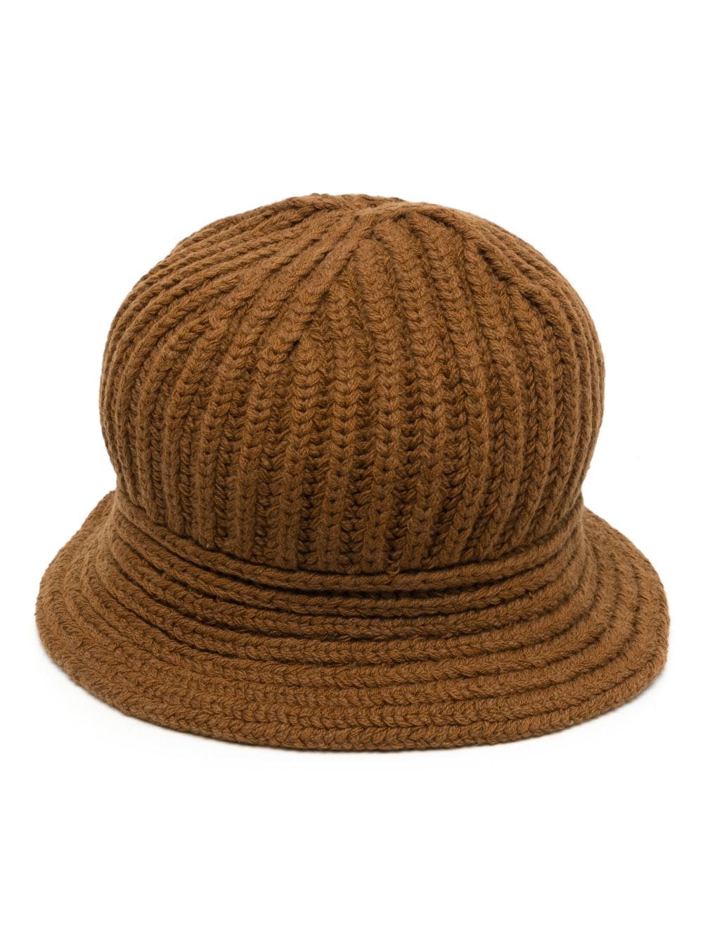 Sandro Chunky-knit Bucket Hat In Brown