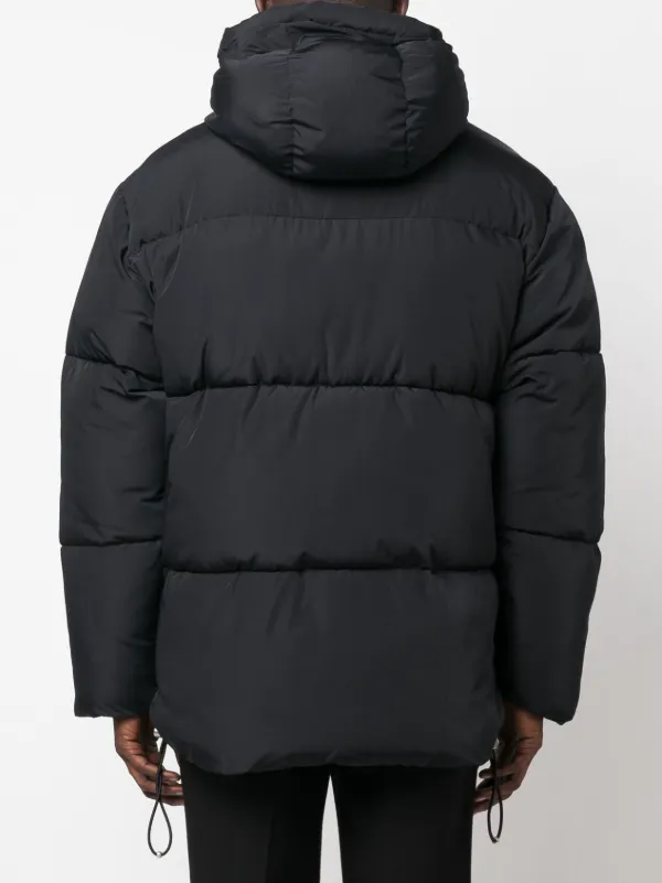 SANDRO H23 press stud Padded Hooded Jacket Farfetch