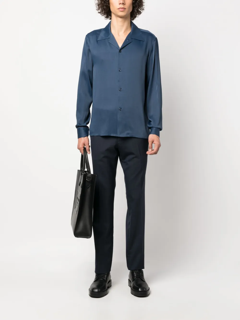 SANDRO Slim-fit overhemd - Blauw