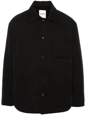 SANDRO padded wool shirt jacket - Blue