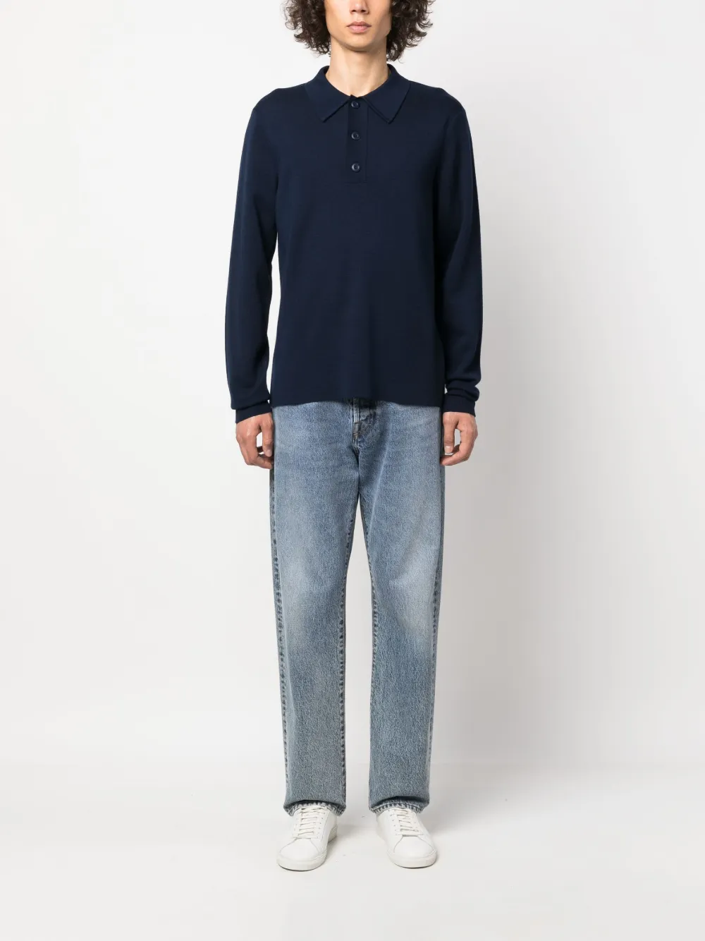SANDRO Polotrui met lange mouwen - Blauw
