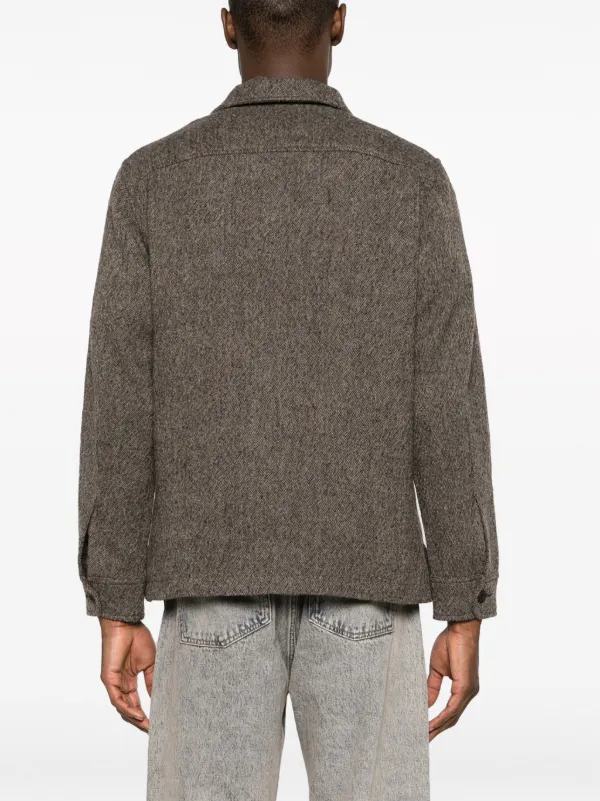 SANDRO Bonnie Virgin Wool Shirt Jacket Farfetch