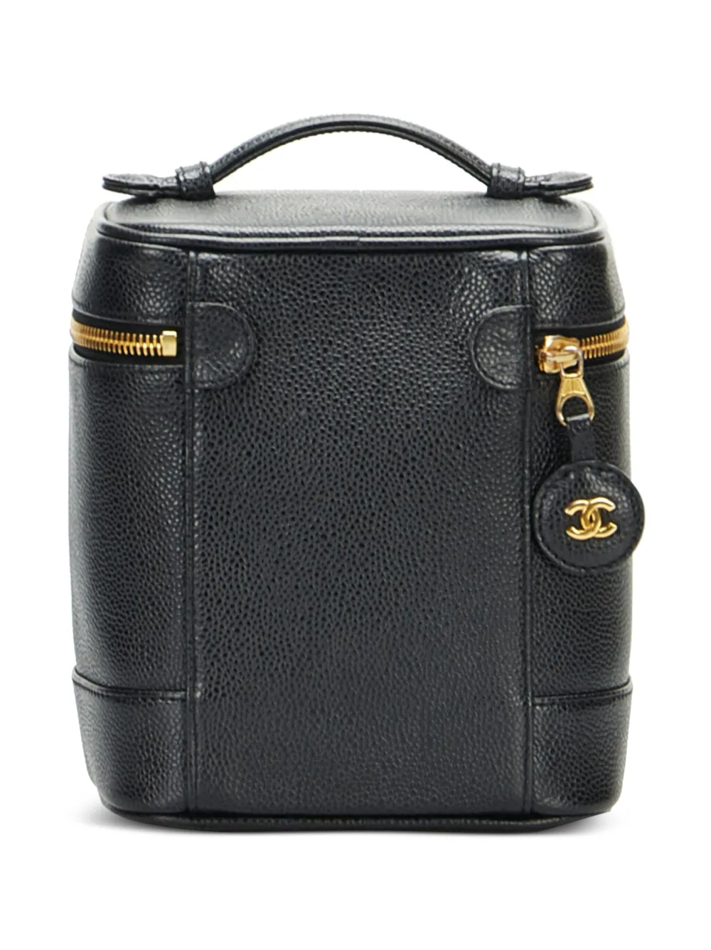 CHANEL Pre-Owned pre-owned CC logo-embossed vanity bag - Zwart