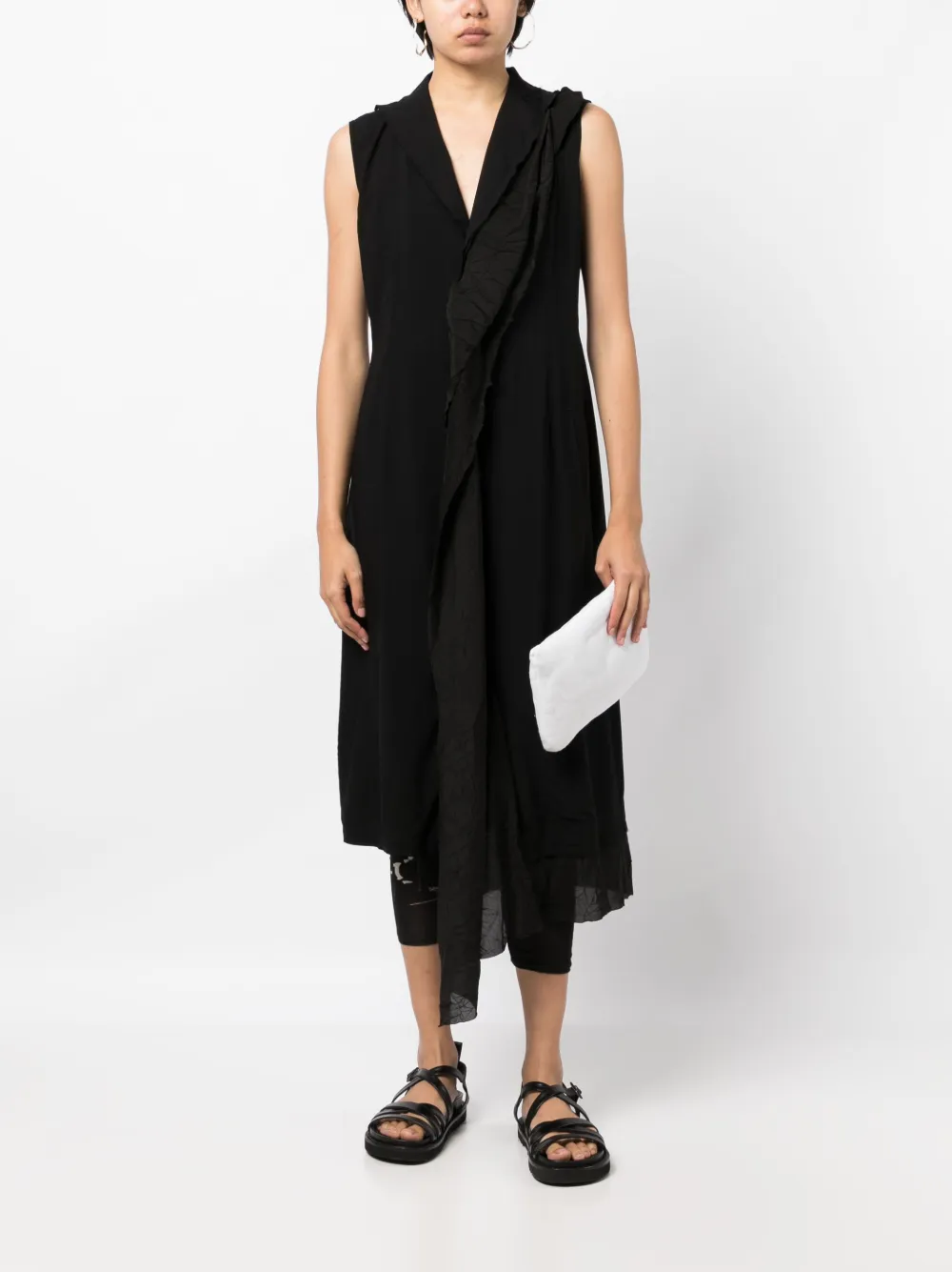 Yohji Yamamoto Asymmetrische jurk - Zwart