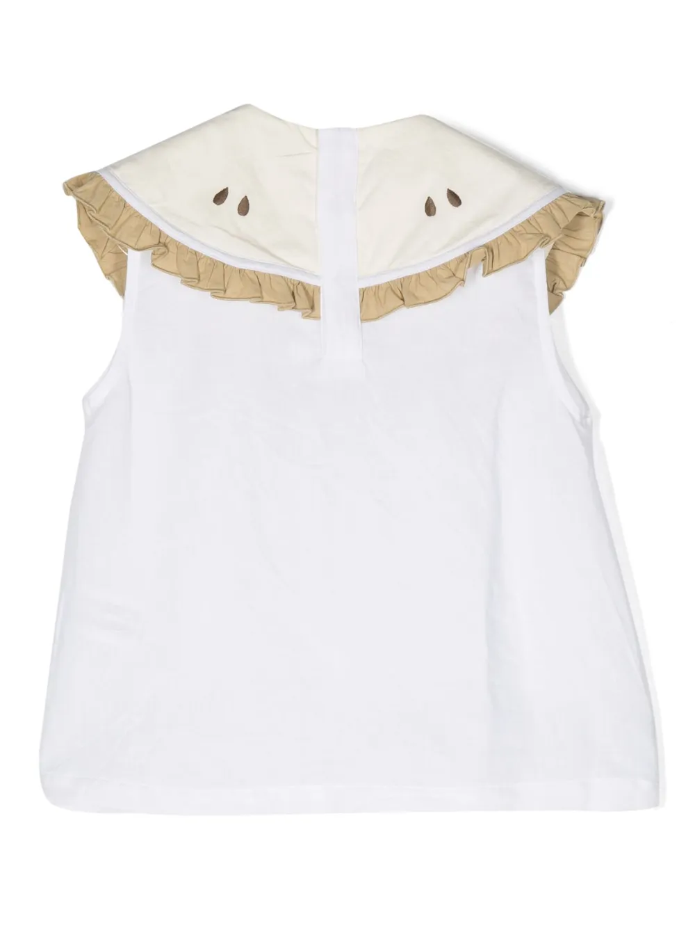 Donsje Frutas bib-collar sleeveless blouse - Wit