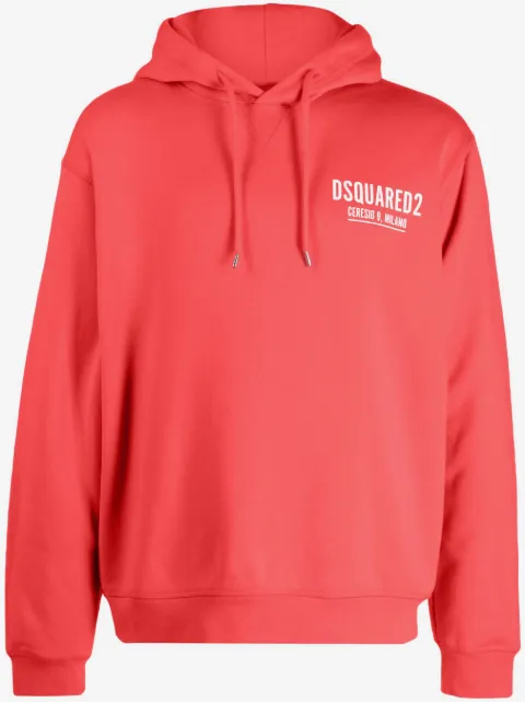 DSQUARED2 logo-print cotton hoodie
