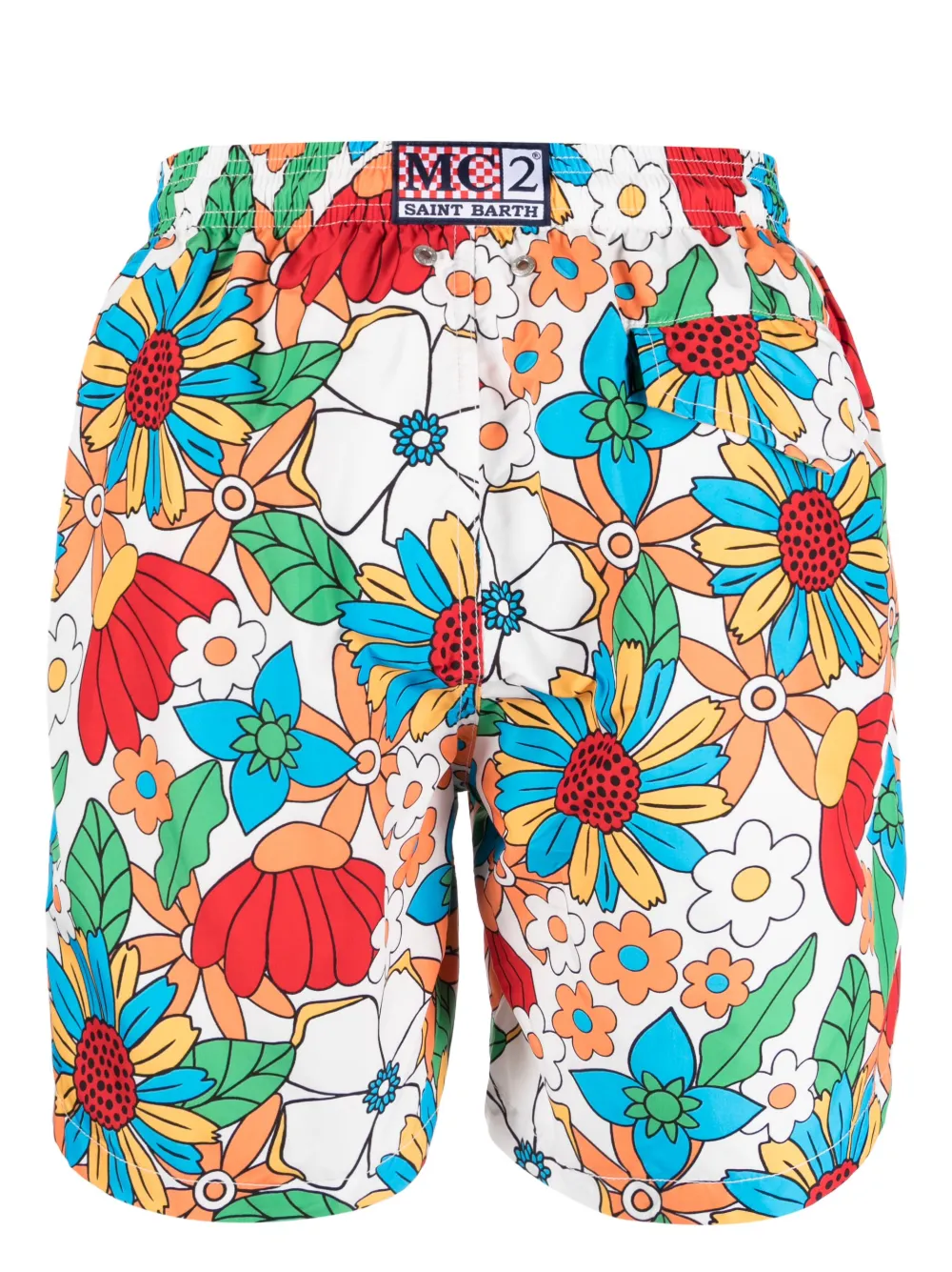 MC2 Saint Barth floral-print swim shorts - Wit