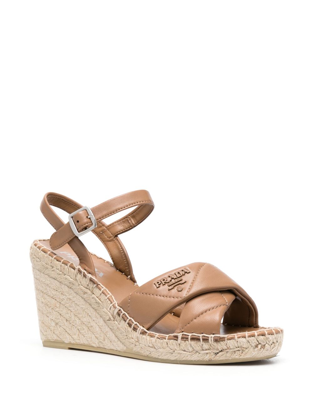 Prada Espadrilles met sleehak - Bruin