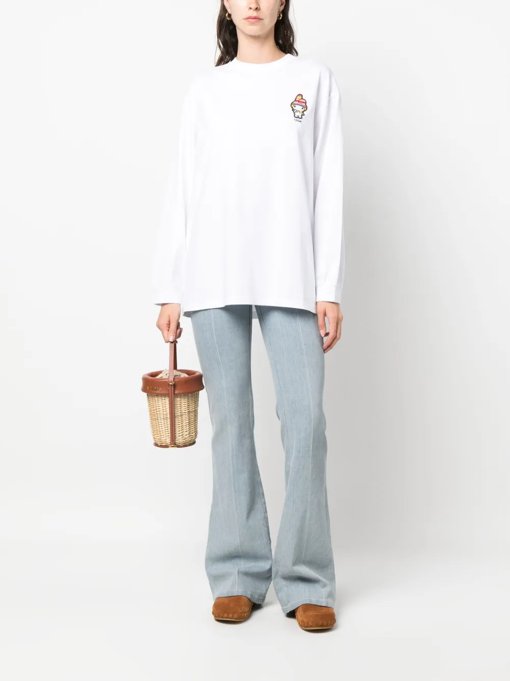 Chloé T-shirt met patch - Wit