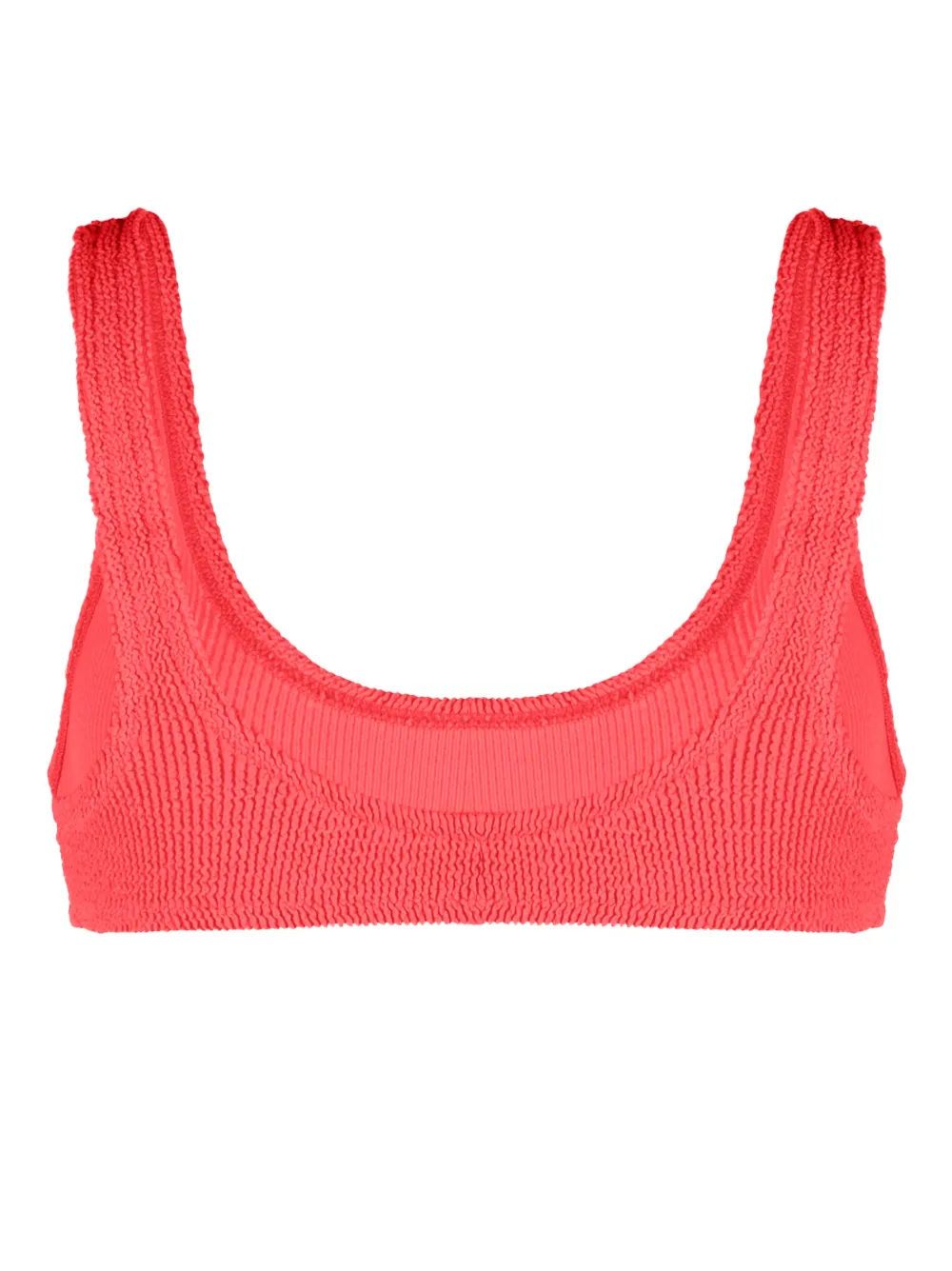 MC2 Saint Barth seersucker-texture bikini top - Rood