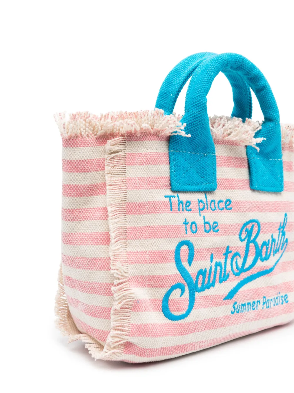 MC2 Saint Barth Kids Vanity fringed tote bag - Wit