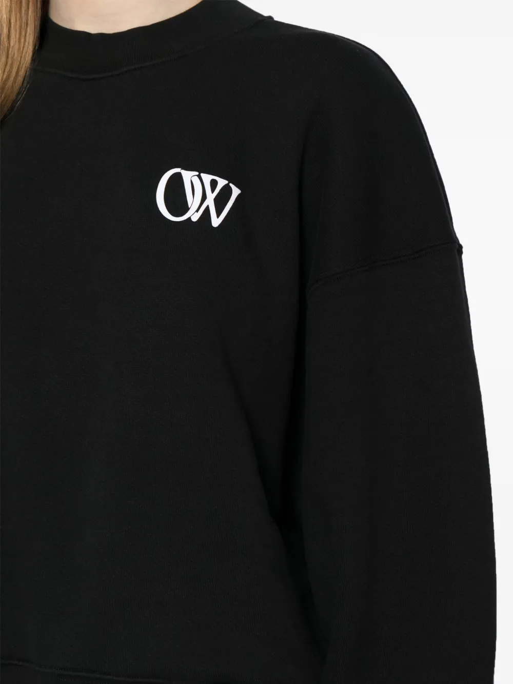 Off-White Sweater met logoprint Zwart