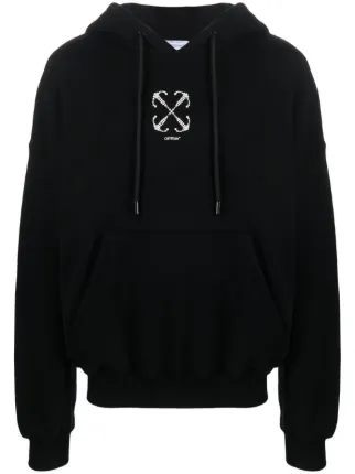 Off white deals hoodie cross