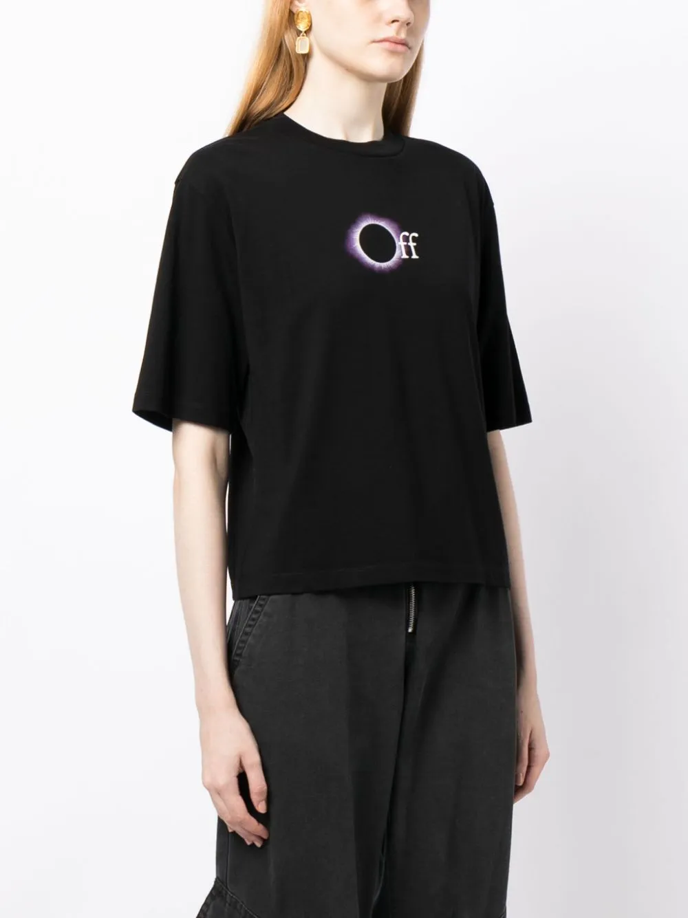 Off-white T-shirt Mit Logo-print In Black White
