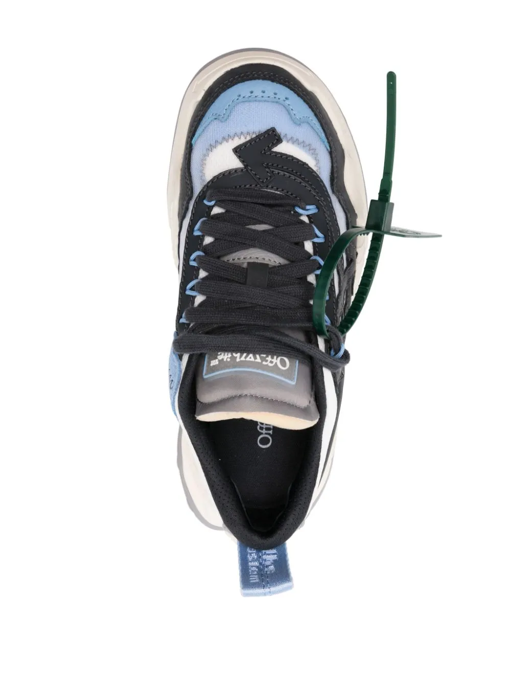 Off-white Spring Leather Mules In White Dark Grey