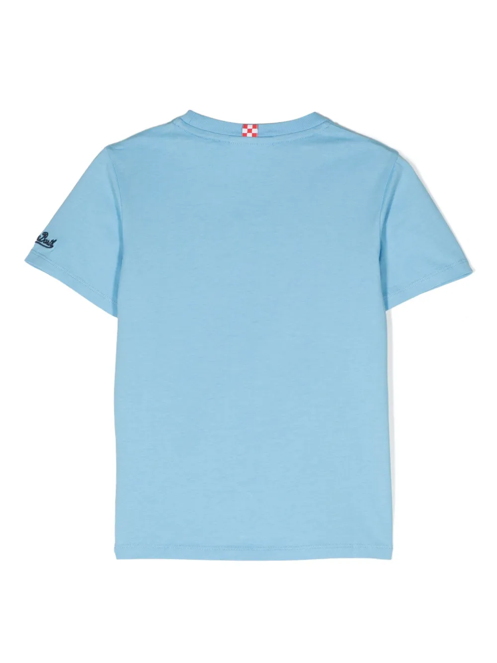 MC2 Saint Barth Kids logo-print crew-neck T-shirt - Blauw