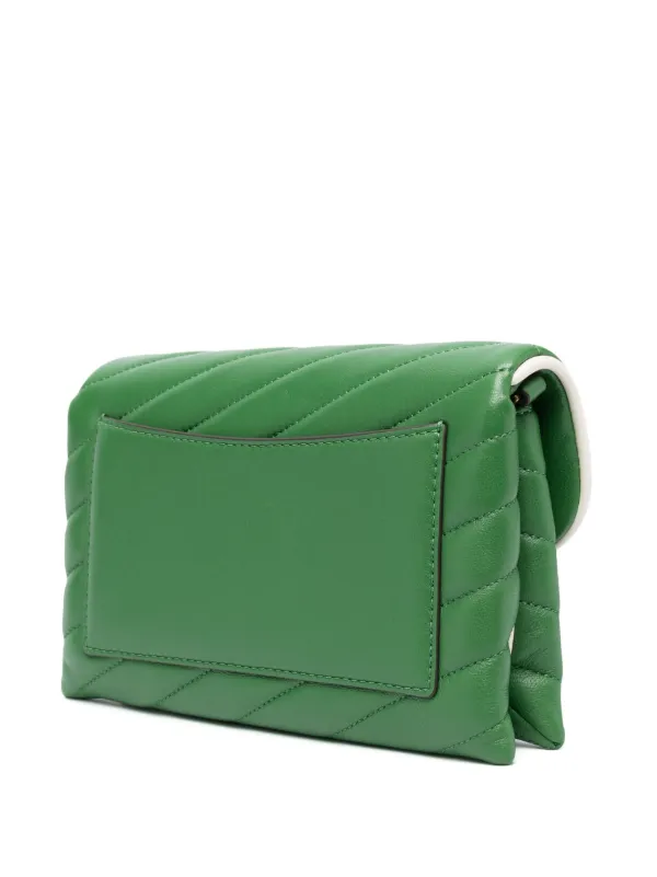 Kira chevron quilted leather chain wallet sales