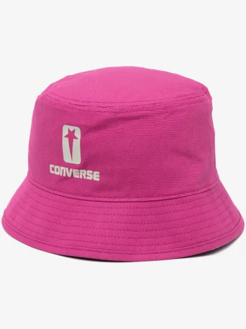 Converse x DRKSHDW logo-print canvas bucket hat