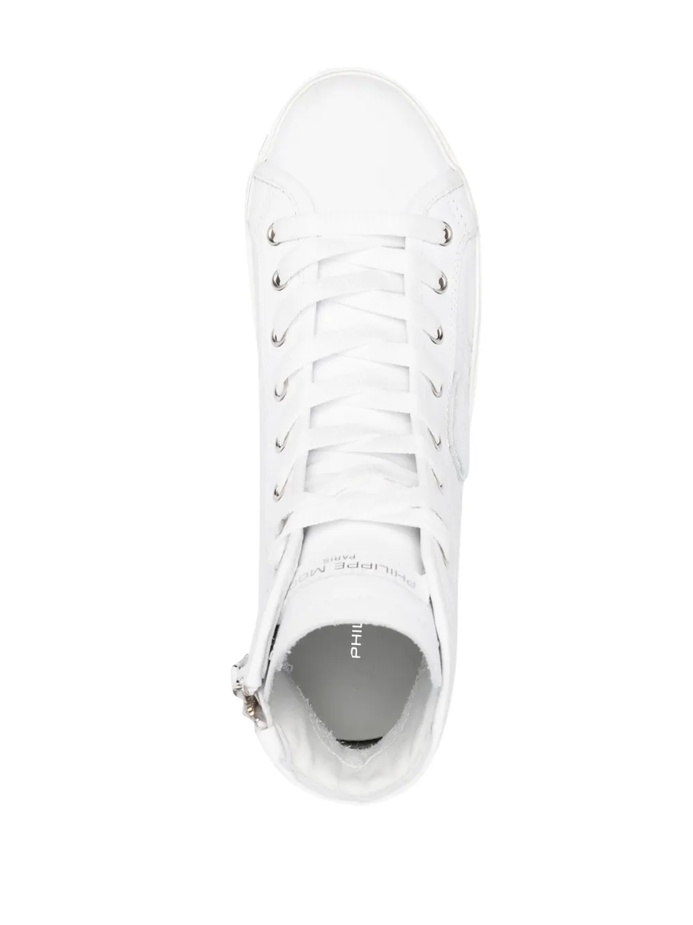 Shop Philippe Model Paris Paris Haute High-top Sneakers In White