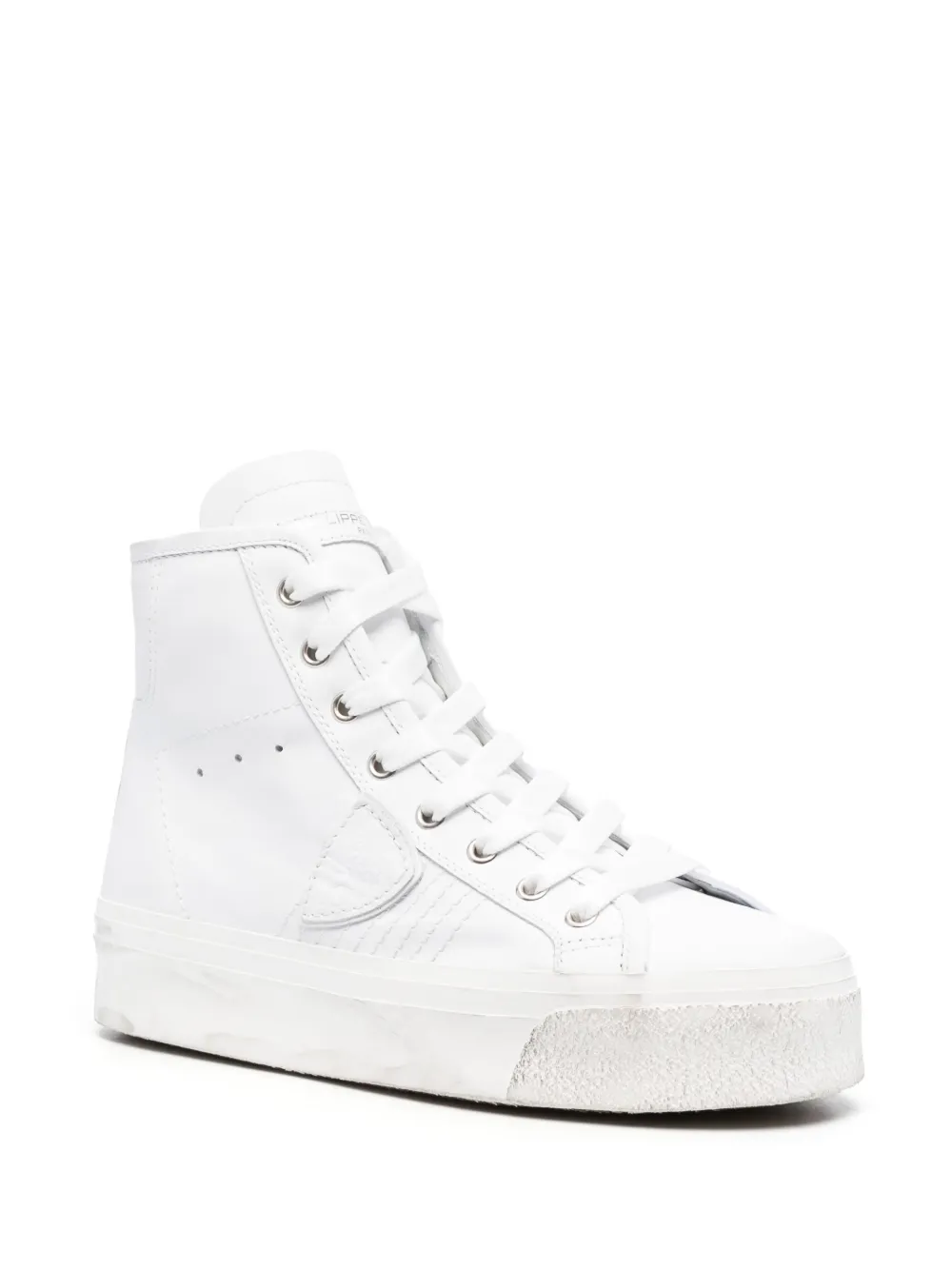 Shop Philippe Model Paris Paris Haute High-top Sneakers In White