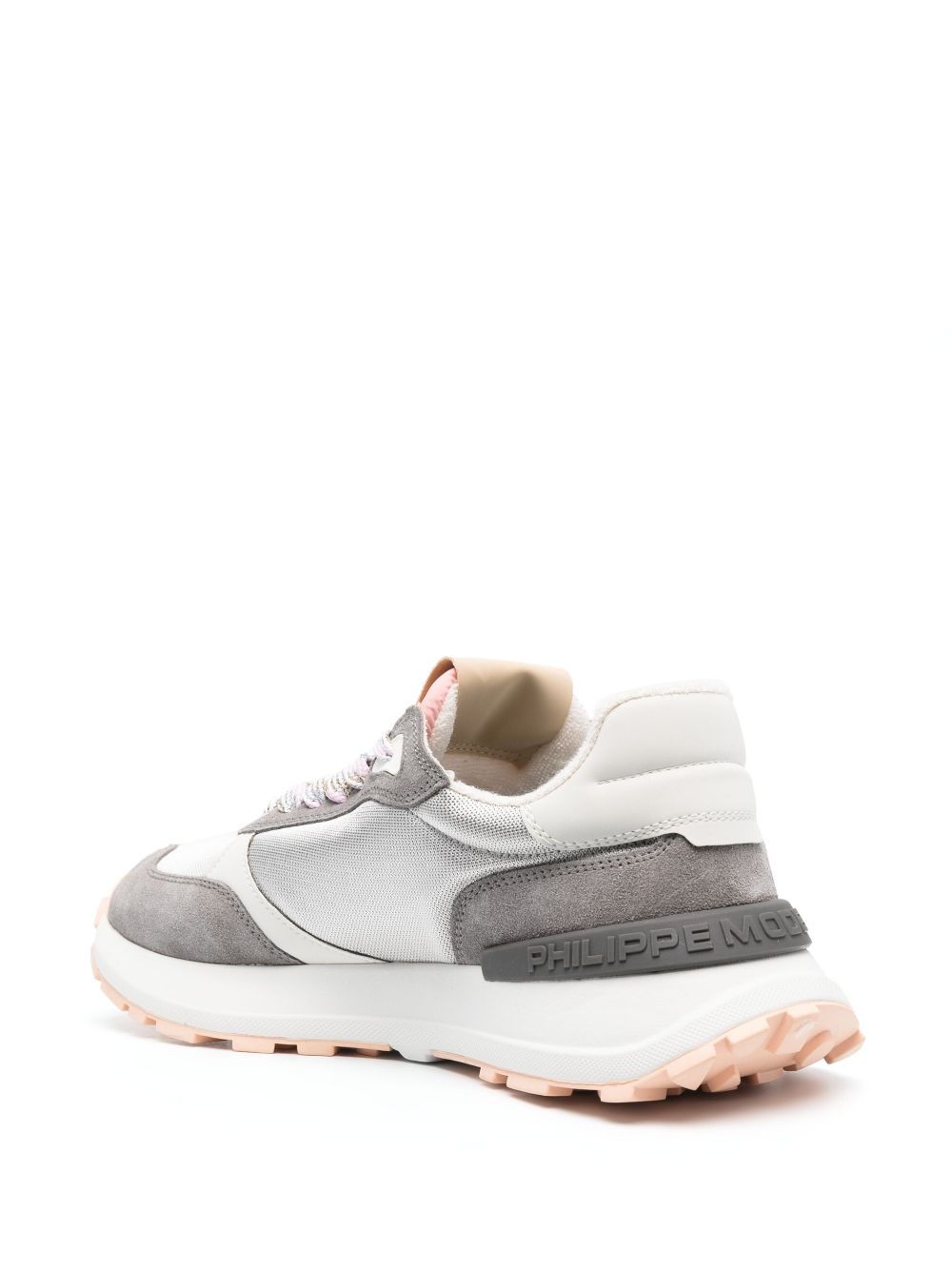 Shop Philippe Model Paris Antibes Leather Low-top Sneakers In Grey