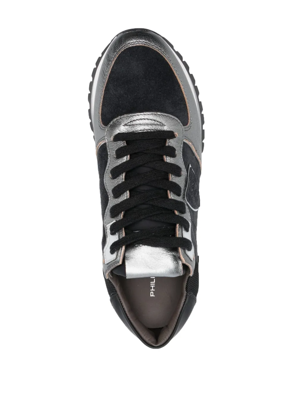 Shop Philippe Model Paris Trpx Leather Low-top Sneakers In Grey