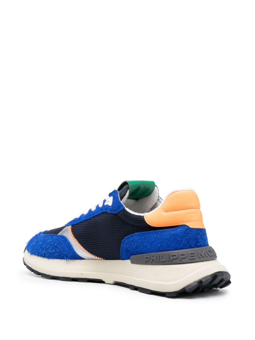 Shop Philippe Model Paris Antibes Leather Low-top Sneakers In Blue