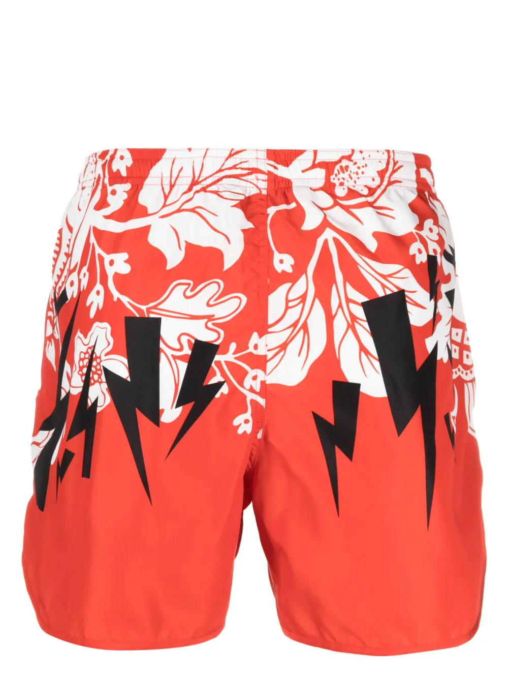 Neil Barrett Zwembroek met print - Rood