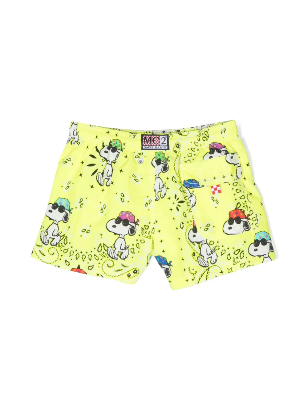 MC2 Saint Barth Kids Snoopy-print swim shorts - Geel