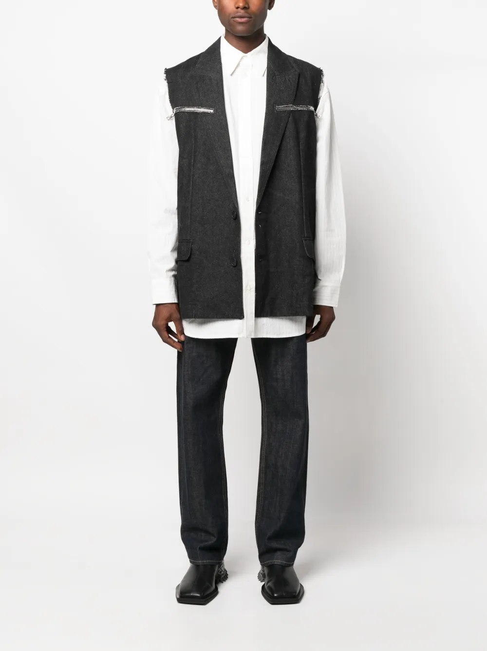 JORDANLUCA Mouwloze blazer - NERO