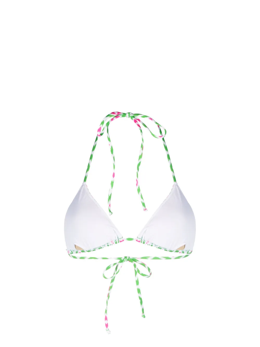 MC2 Saint Barth ikat-pattern halterneck bikini top - Wit