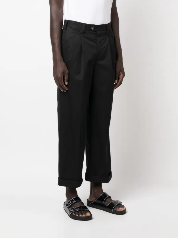【日本製】 PT Torino JP FARFETCH | ブラック | パンツ プリーツ パンツ