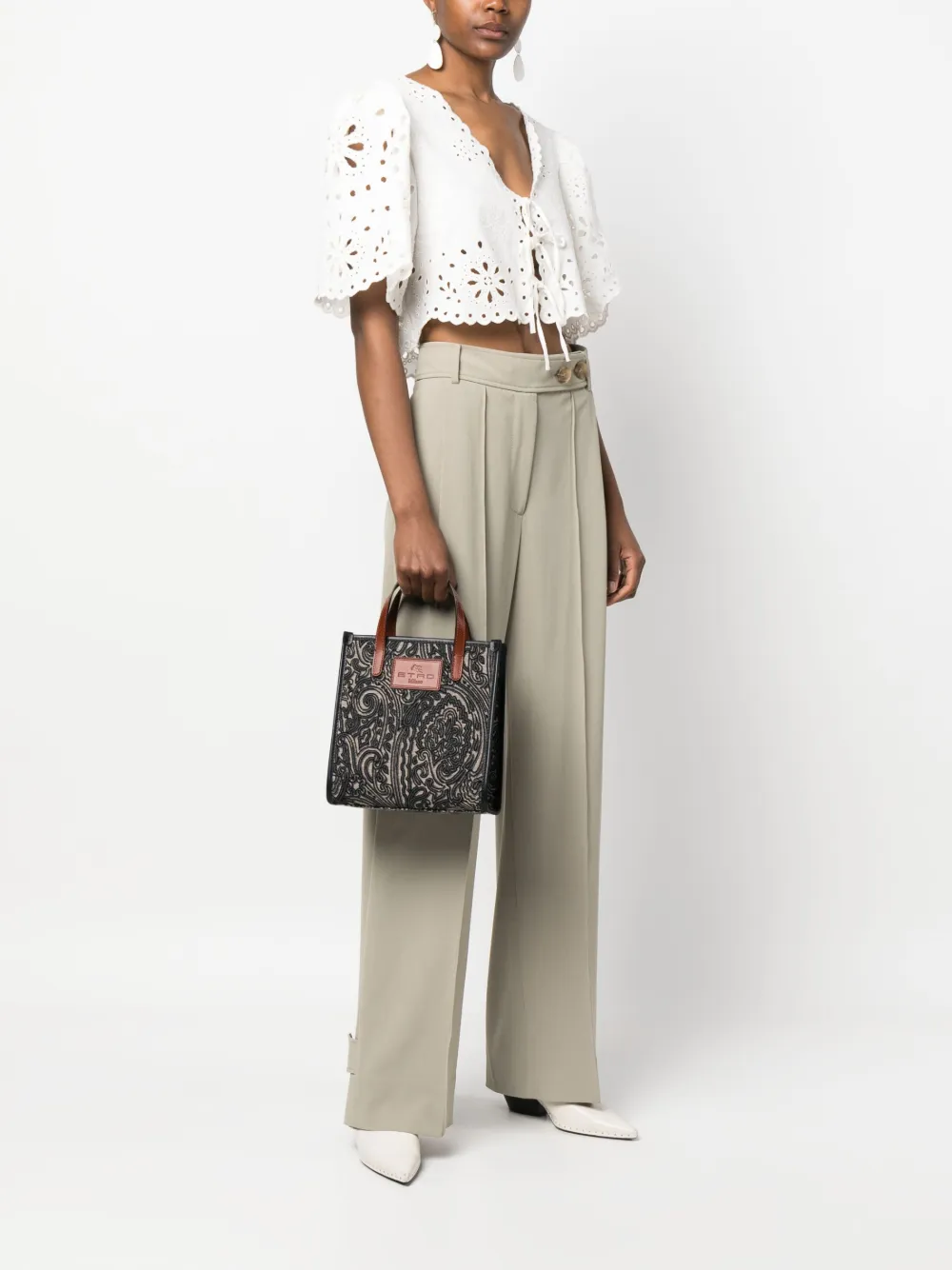 ETRO Shopper met paisley-print - Blauw
