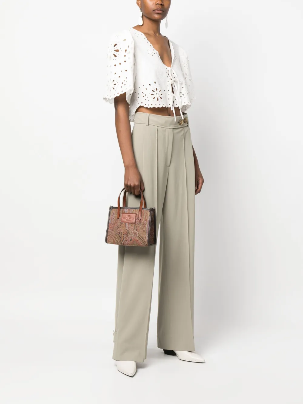 ETRO Shopper met paisley-print - Bruin