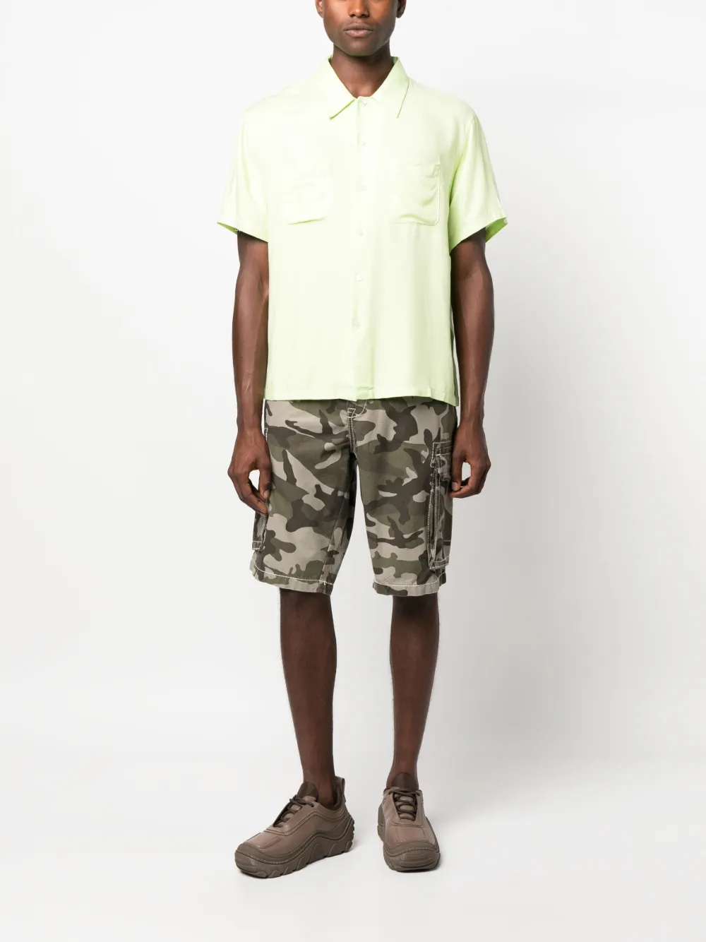 Stüssy Overhemd met contrasterende afwerking - Groen