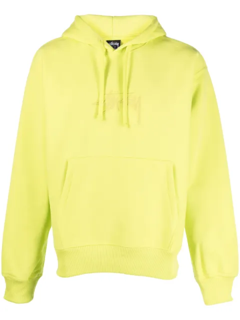 Stüssy - logo-embroidered drawstring hoodie