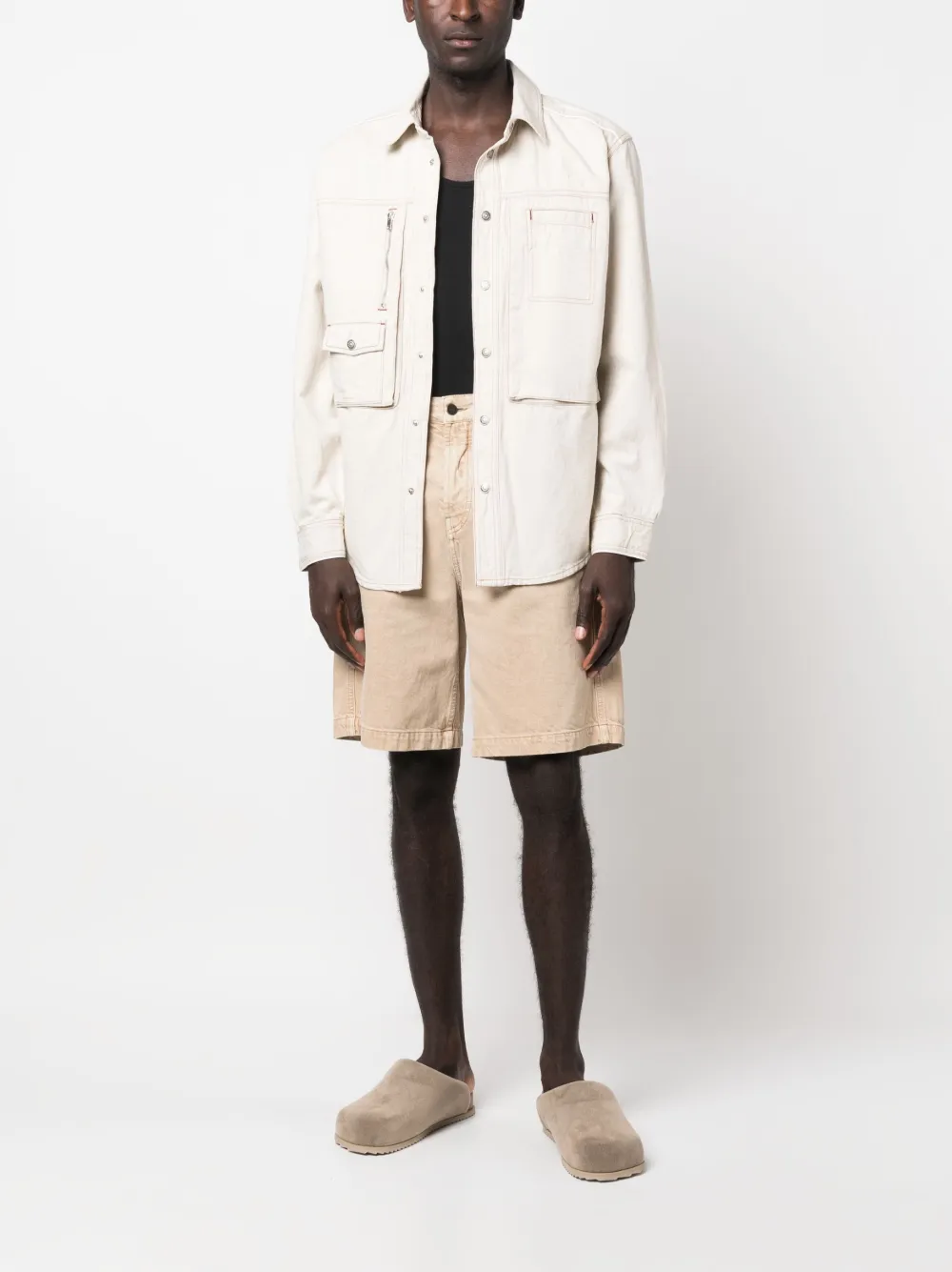 ISABEL MARANT multiple-pockets shirt jacket - Beige