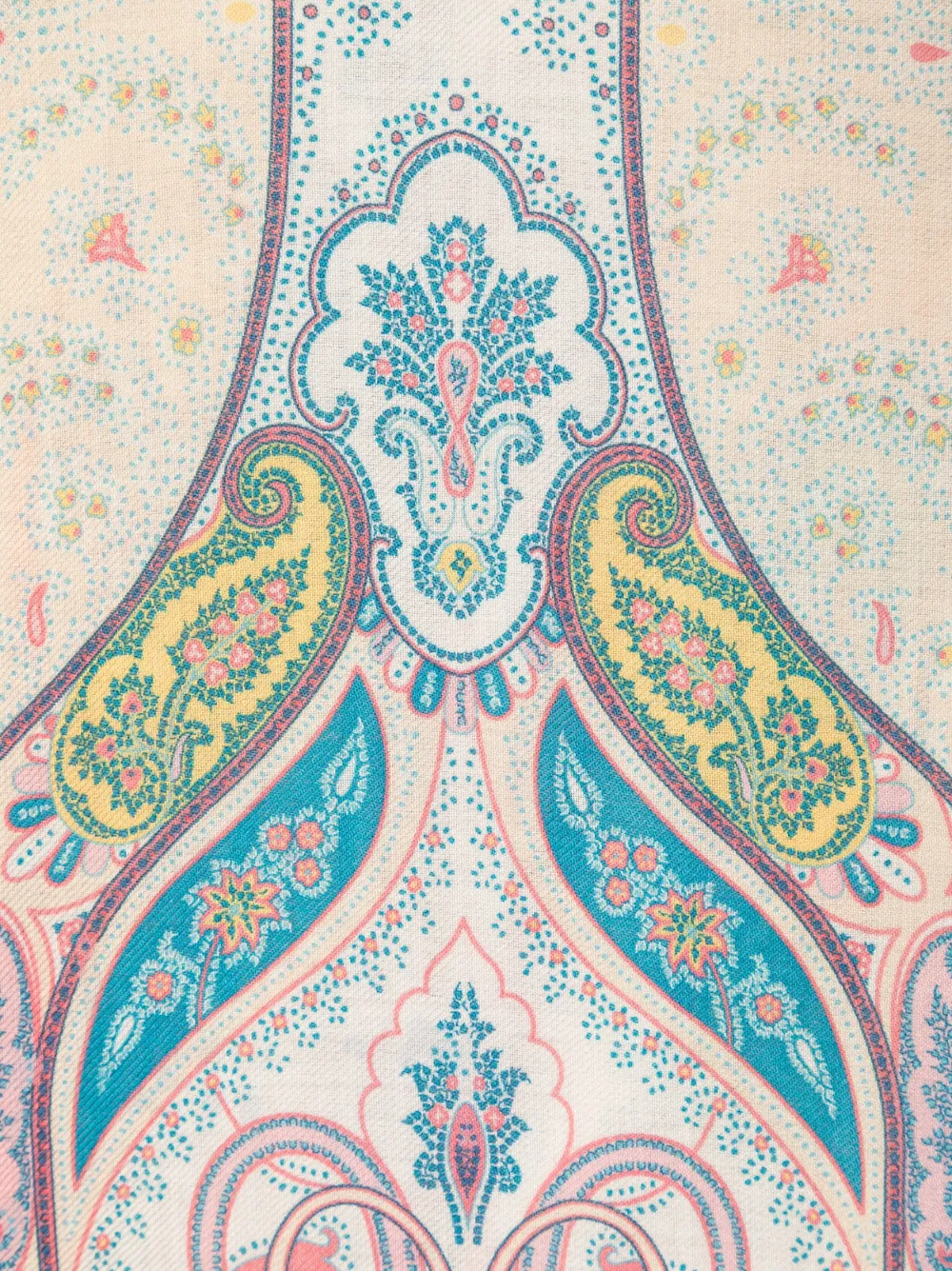 ETRO paisley-print knitted scarf - 658 CHIARO