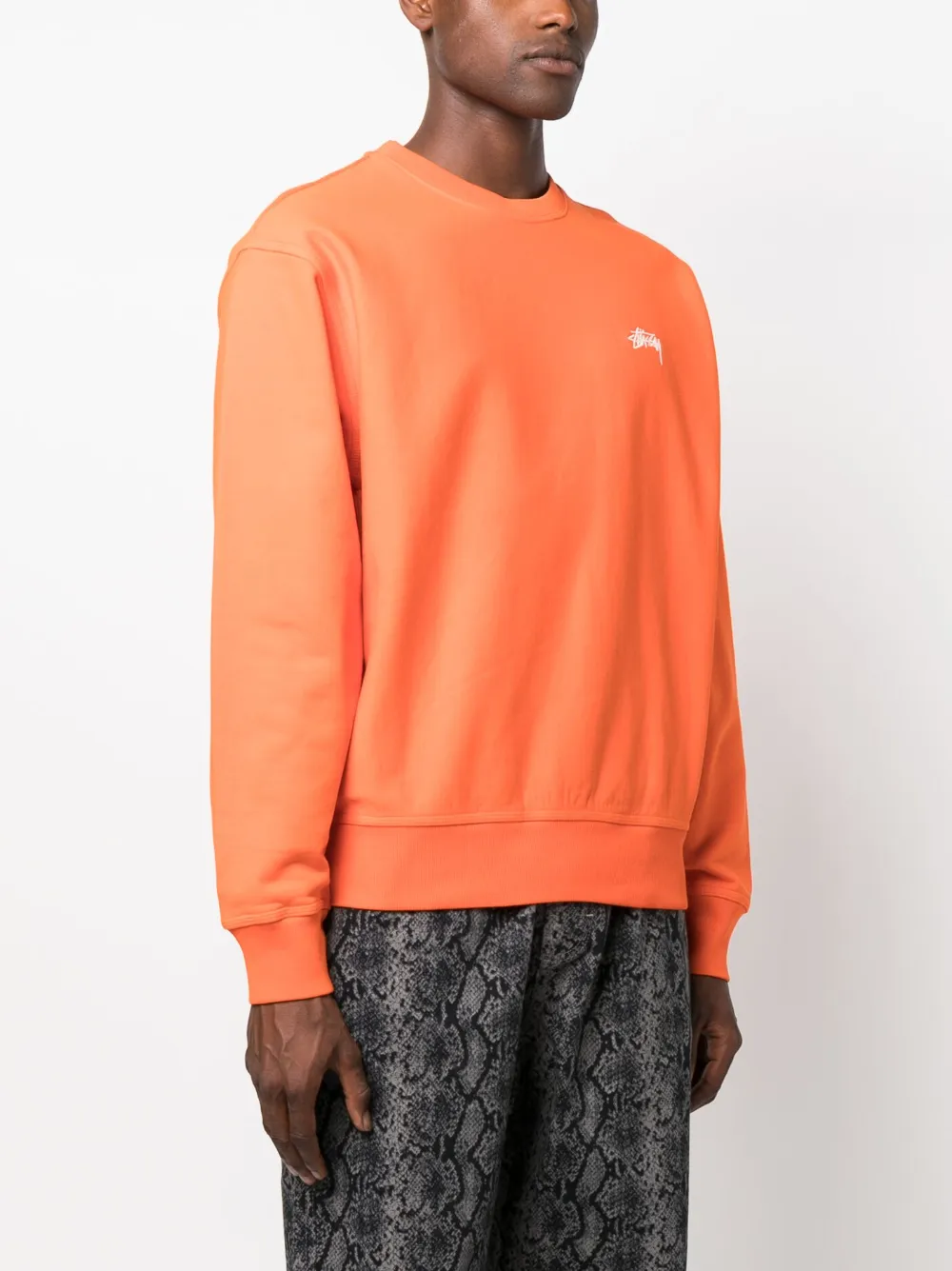 Stussy top orange sweatshirt