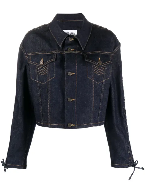 Jean Paul Gaultier - lace-up detail denim jacket