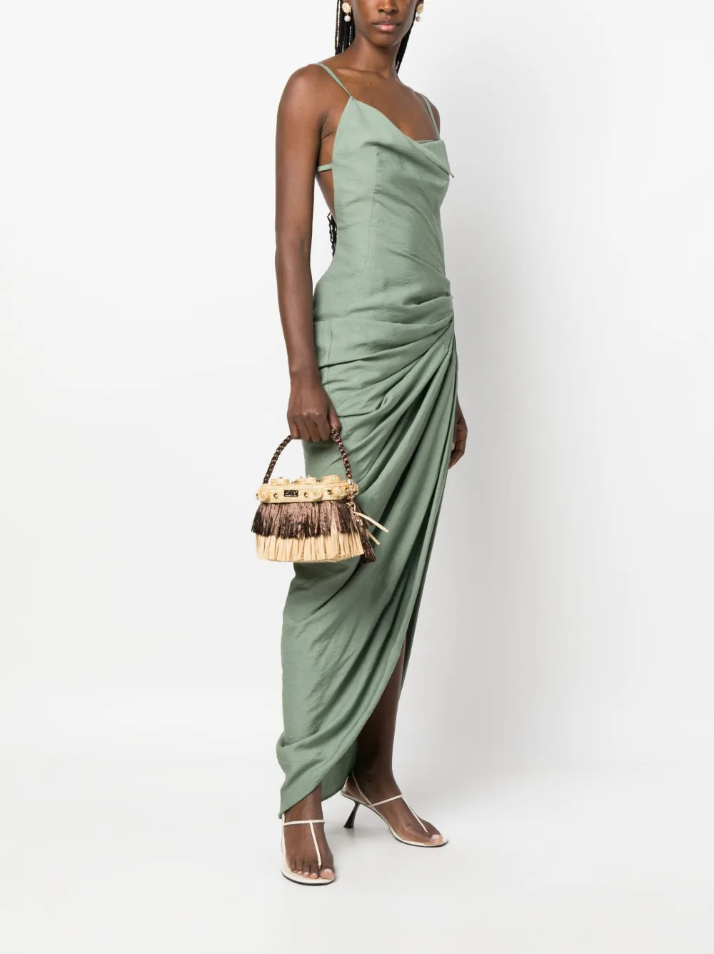 Le Nine Shopper met franje - Bruin