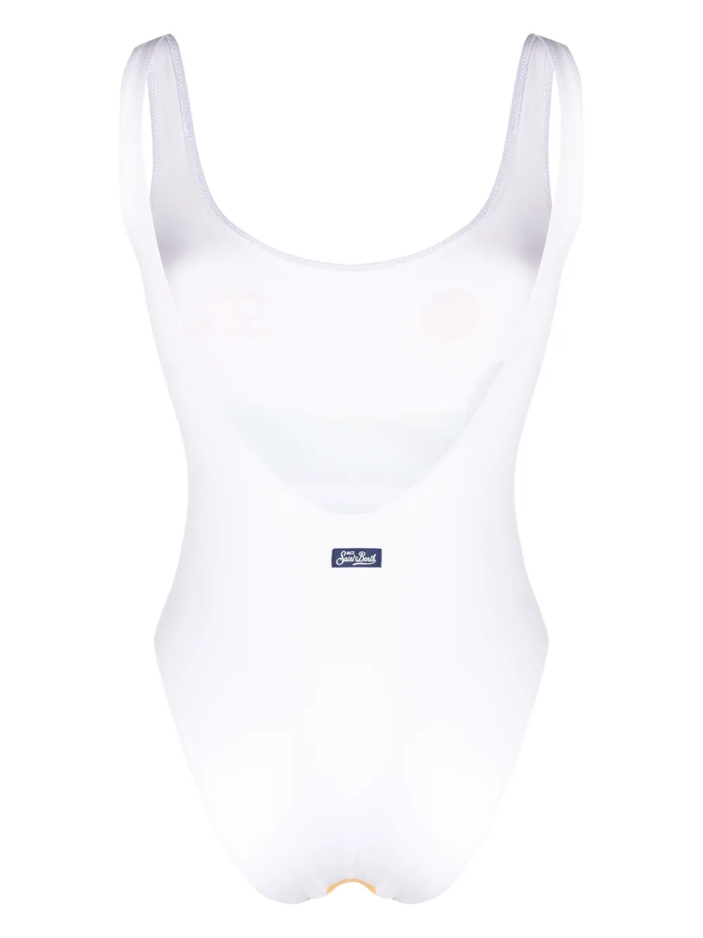 MC2 Saint Barth motif-print scoop-neck swimsuit - Wit
