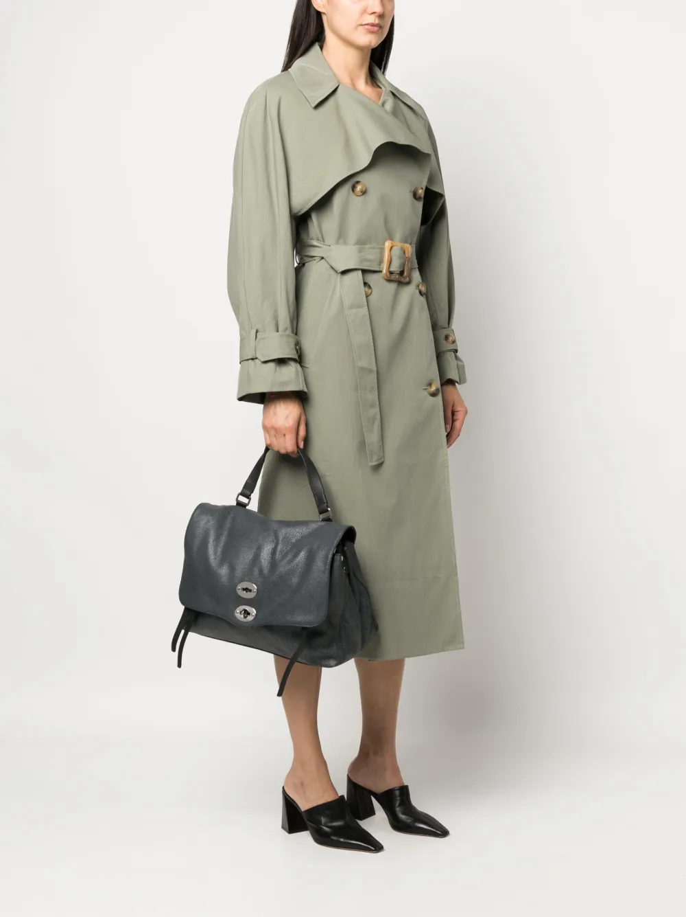 Zanellato Postina twist-lock tote bag - Grijs