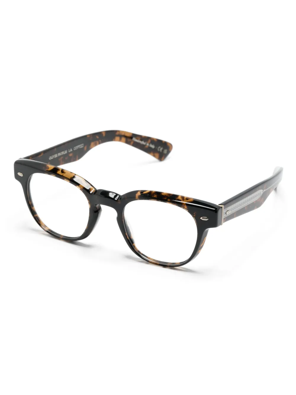 Shop Oliver Peoples Allenby Tortoiseshell-effect Glasses In Black